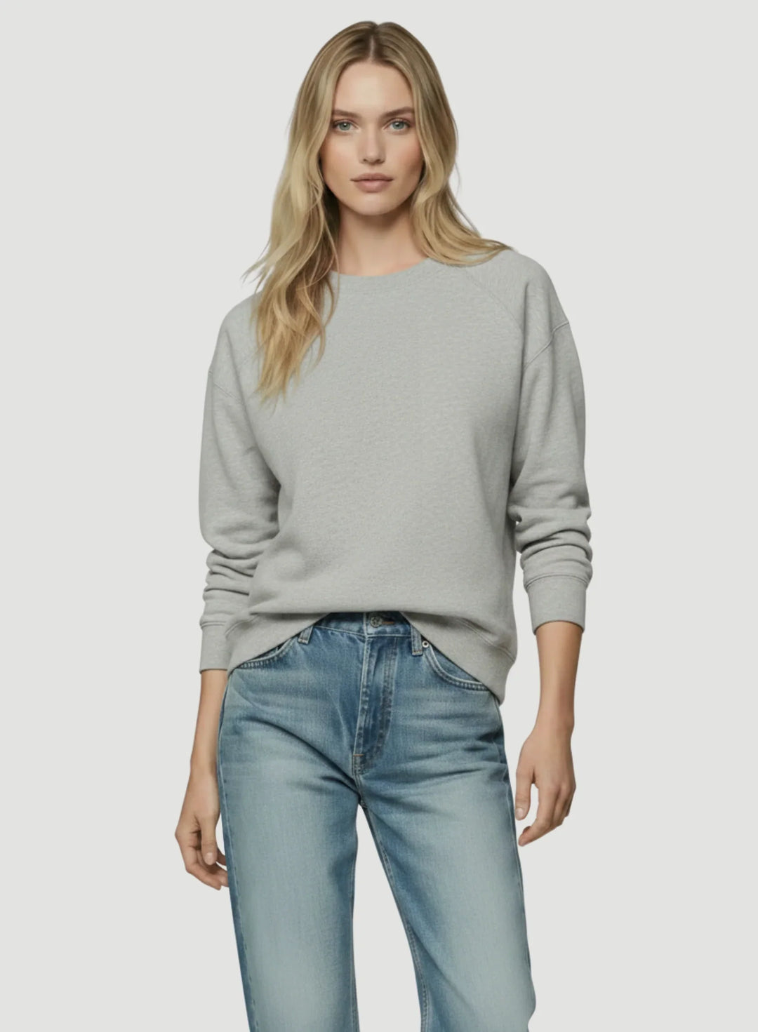 French Terry Semi Relaxed Long Sleeve Crewneck