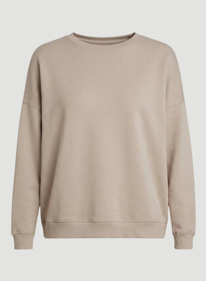 French Terry Semi Relaxed Long Sleeve Crewneck - CREWNECK L/S - Majestic Filatures North America