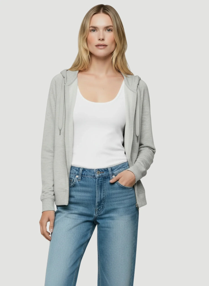 French Terry Looped Interior Zip Front Hoodie - CREWNECK L/S - Majestic Filatures North America