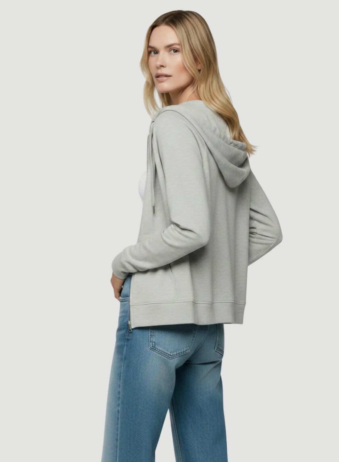 French Terry Looped Interior Zip Front Hoodie - CREWNECK L/S - Majestic Filatures North America