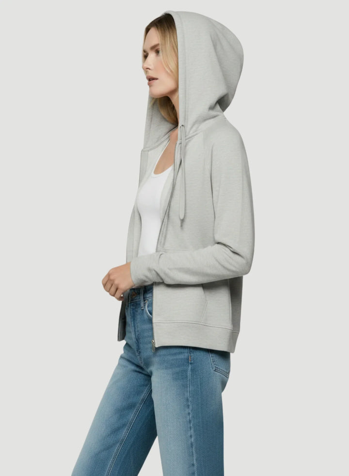 French Terry Looped Interior Zip Front Hoodie - CREWNECK L/S - Majestic Filatures North America