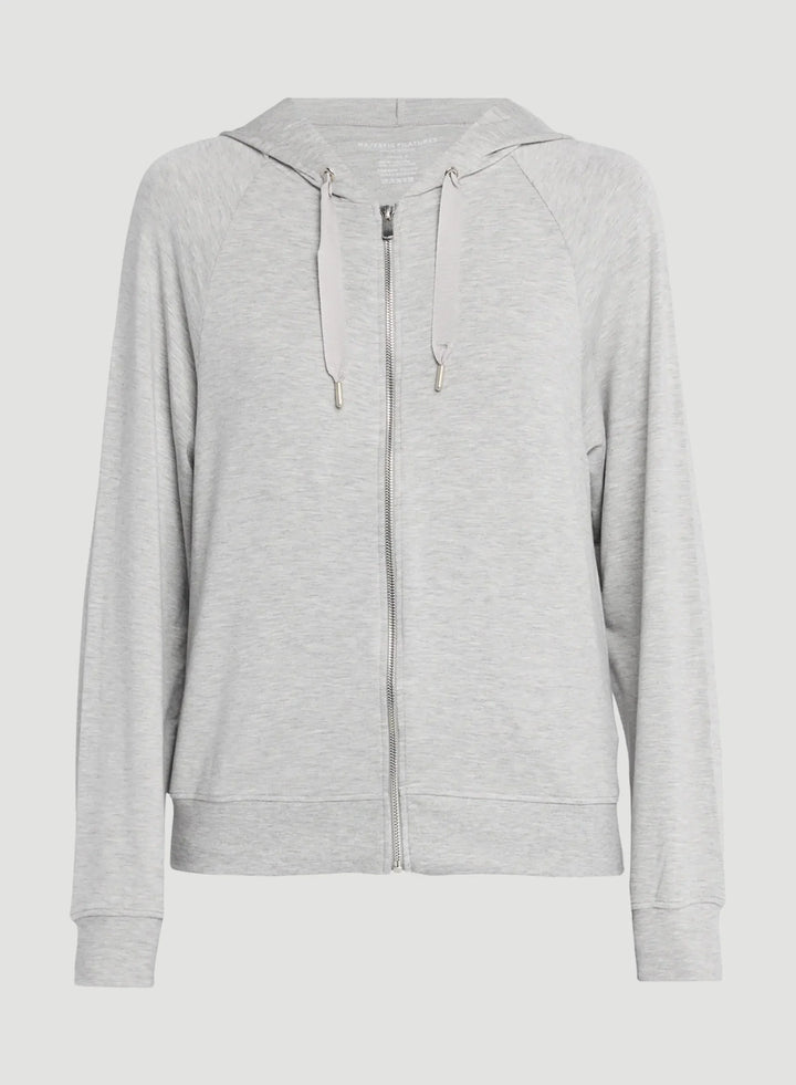 French Terry Looped Interior Zip Front Hoodie - CREWNECK L/S - Majestic Filatures North America