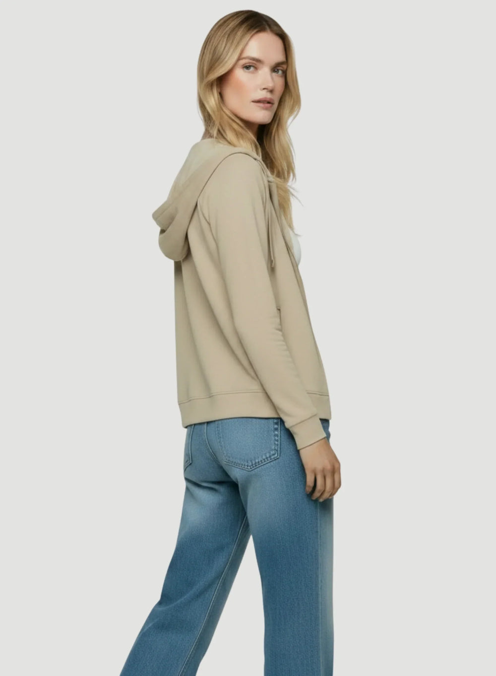 French Terry Looped Interior Zip Front Hoodie - CREWNECK L/S - Majestic Filatures North America