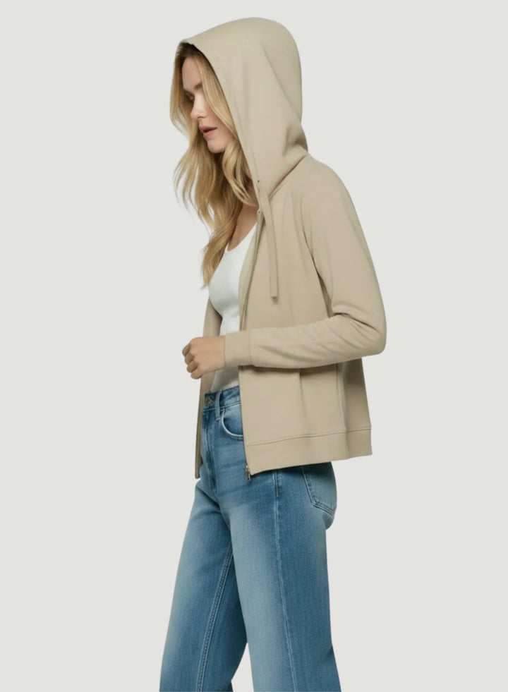French Terry Looped Interior Zip Front Hoodie - CREWNECK L/S - Majestic Filatures North America