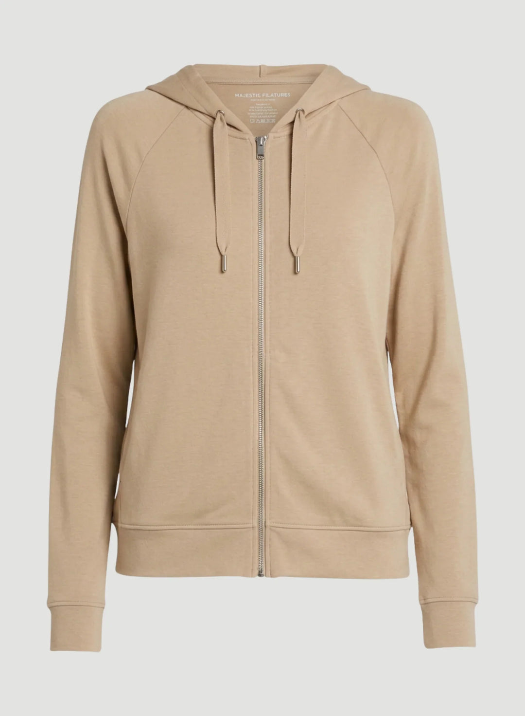 French Terry Looped Interior Zip Front Hoodie - CREWNECK L/S - Majestic Filatures North America