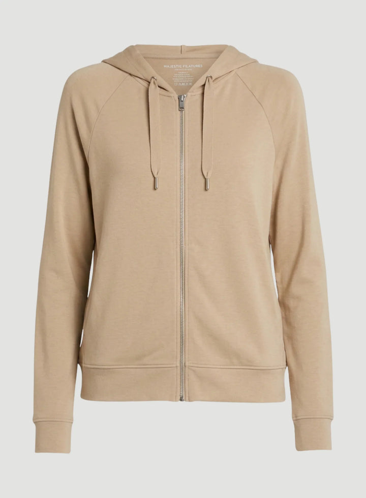 French Terry Looped Interior Zip Front Hoodie - CREWNECK L/S - Majestic Filatures North America