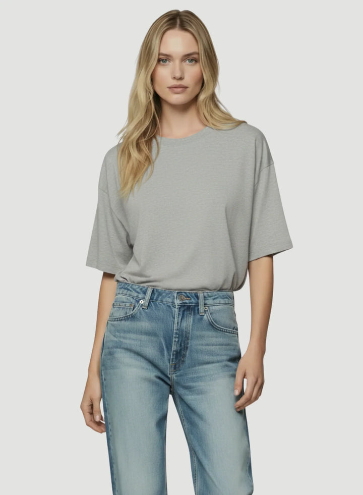French Terry Semi Relaxed Short Sleeve Crewneck