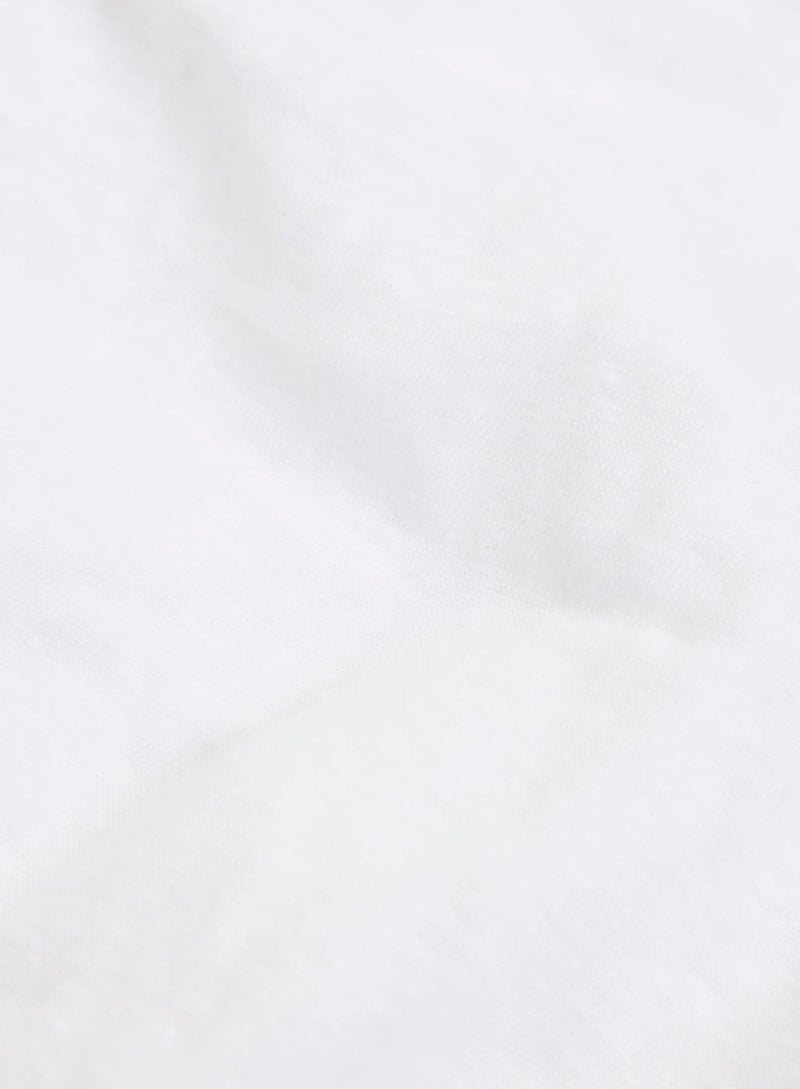 Stretch Linen 3/4 Sleeve Shirt - Blanc