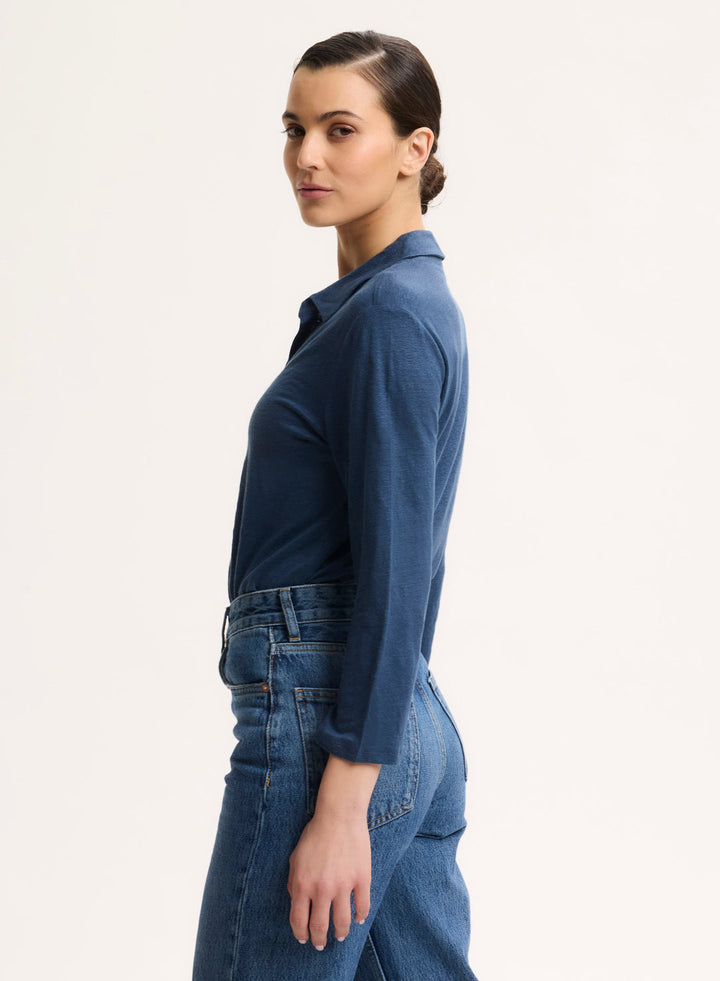 Linen 3/4 Sleeves Shirt