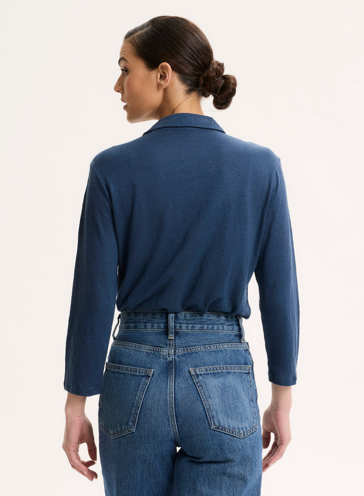 Linen 3/4 Sleeves Shirt