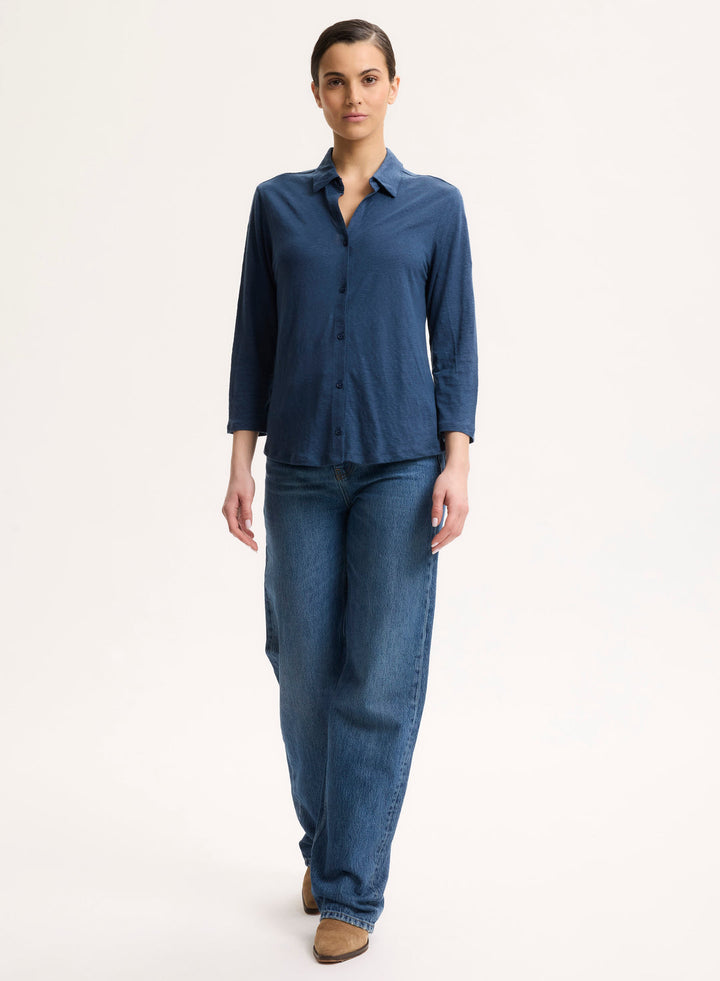 Linen 3/4 Sleeves Shirt