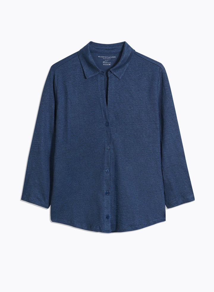 Linen 3/4 Sleeves Shirt