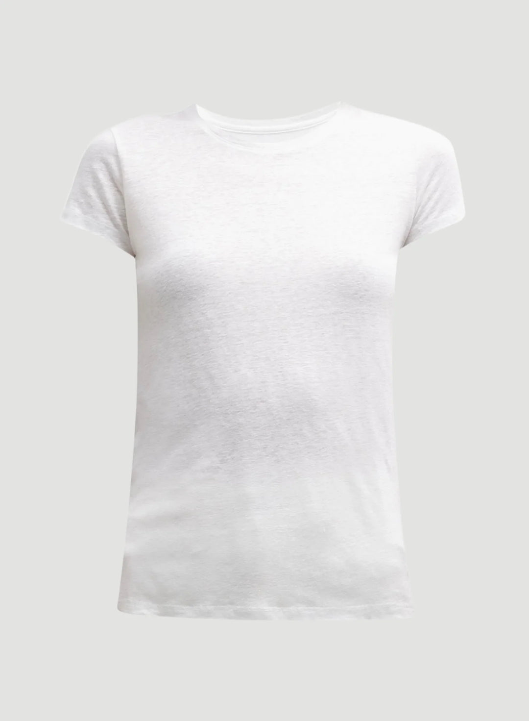 Stretch Linen Short Sleeve Crewneck T-Shirt