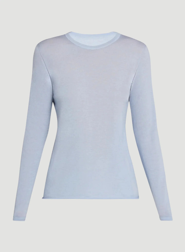 100% Machine Washable Cashmere Long Sleeve Crewneck T-Shirt - CREW L/S - Majestic Filatures North America