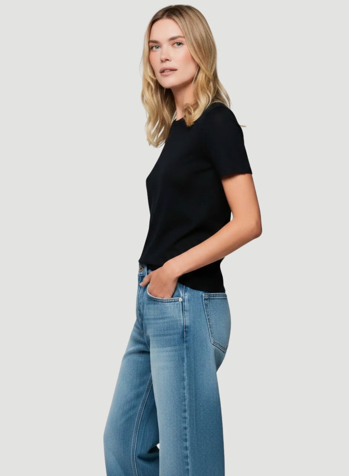 100% Machine Washable Cashmere Short Sleeve Crewneck T-Shirt - CREW S/S - Majestic Filatures North America