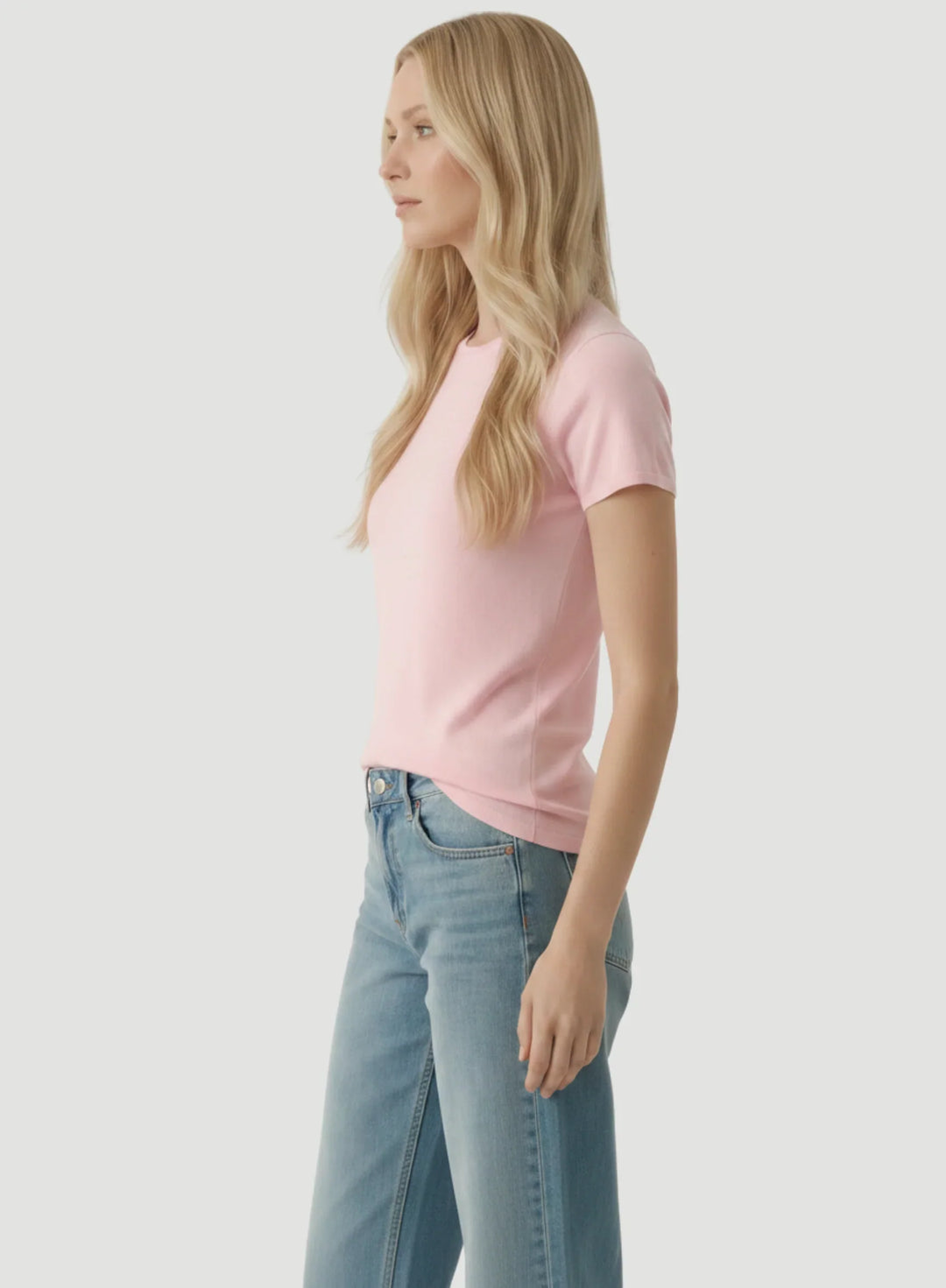 100% Machine Washable Cashmere Short Sleeve Crewneck T-Shirt - CREW S/S - Majestic Filatures North America