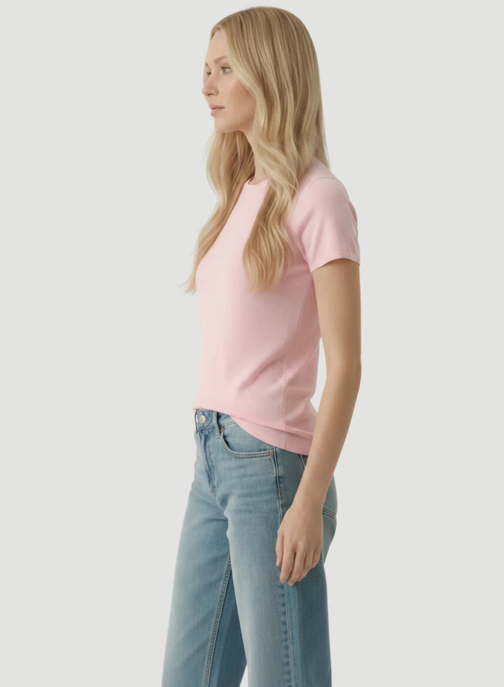 100% Machine Washable Cashmere Short Sleeve Crewneck T-Shirt - CREW S/S - Majestic Filatures North America