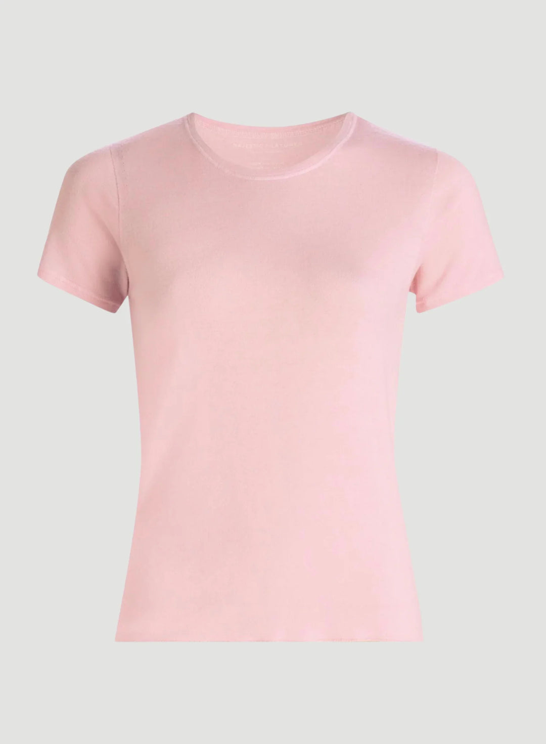 100% Machine Washable Cashmere Short Sleeve Crewneck T-Shirt - CREW S/S - Majestic Filatures North America