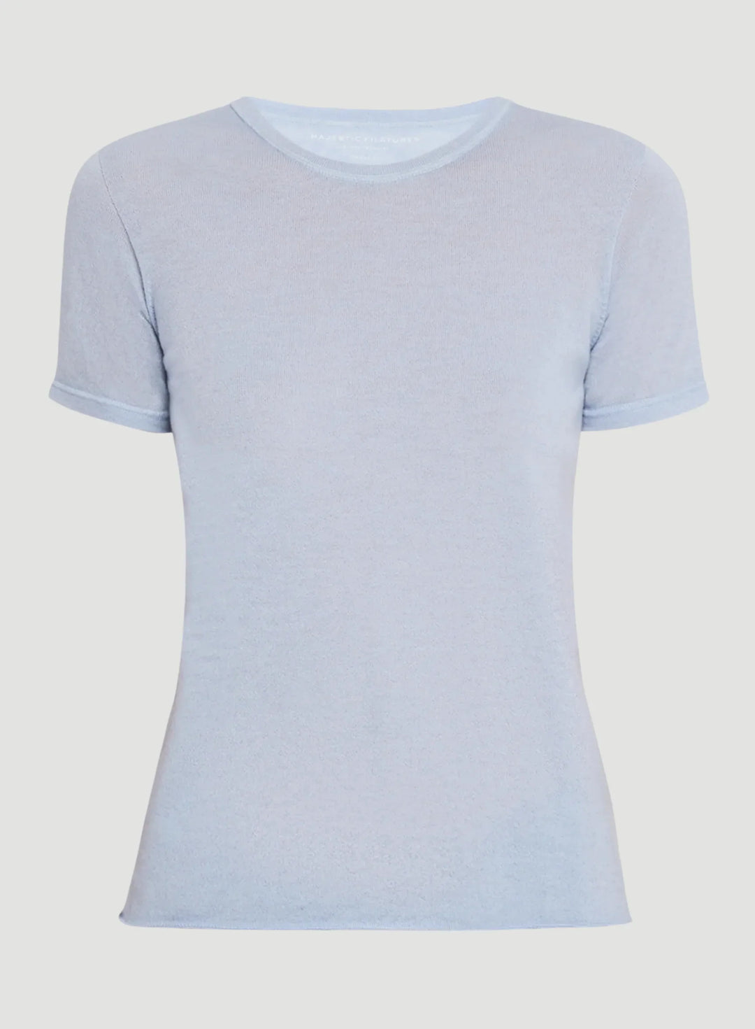100% Machine Washable Cashmere Short Sleeve Crewneck T-Shirt - CREW S/S - Majestic Filatures North America