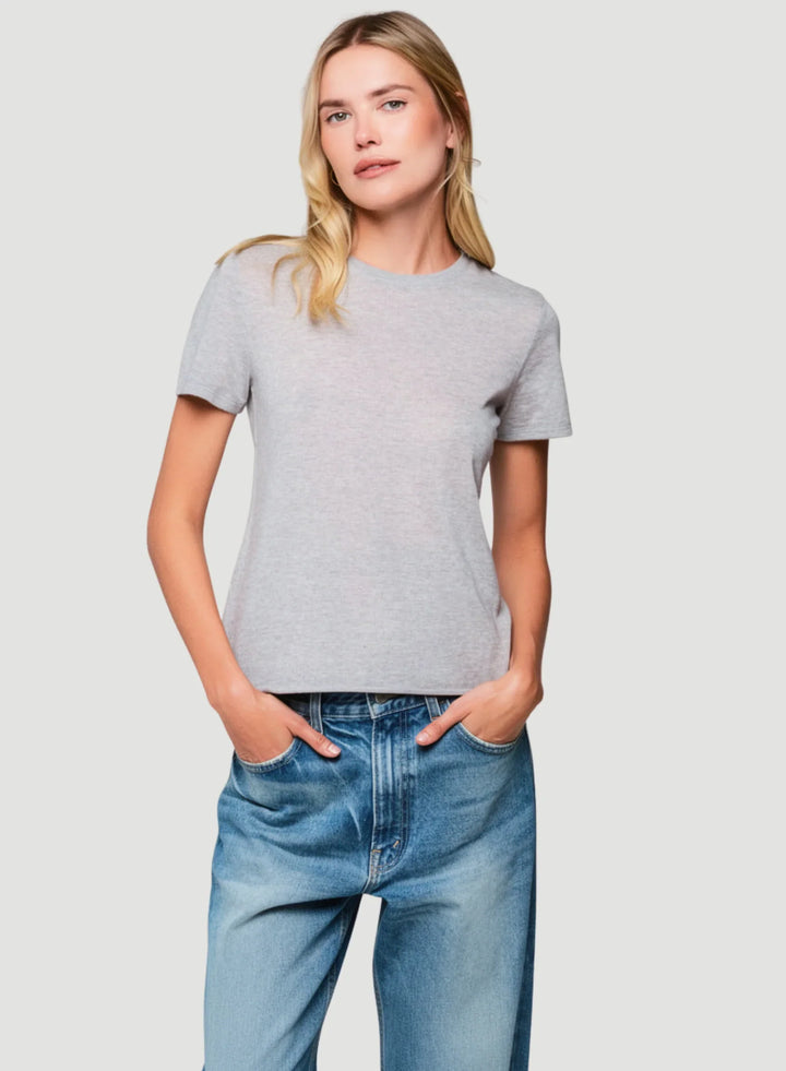 100% Machine Washable Cashmere Short Sleeve Crewneck T-Shirt - CREW S/S - Majestic Filatures North America