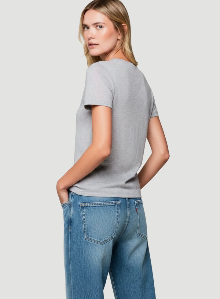 100% Machine Washable Cashmere Short Sleeve Crewneck T-Shirt - CREW S/S - Majestic Filatures North America