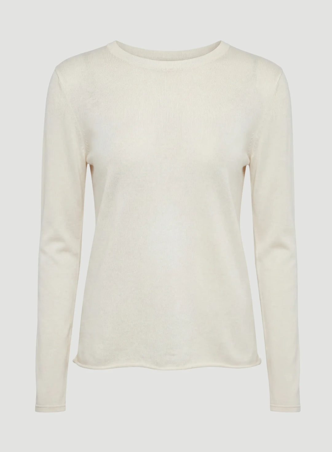100% Machine Washable Cashmere Long Sleeve Crewneck T-Shirt - CREW L/S - Majestic Filatures North America