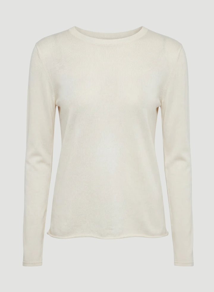 100% Machine Washable Cashmere Long Sleeve Crewneck T-Shirt - CREW L/S - Majestic Filatures North America