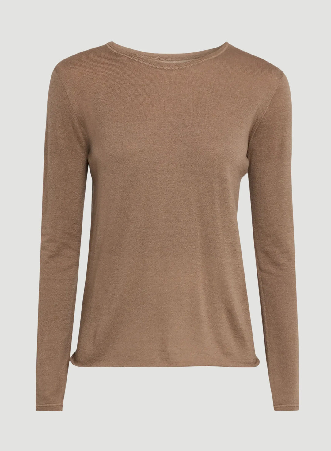 100% Machine Washable Cashmere Long Sleeve Crewneck T-Shirt - CREW L/S - Majestic Filatures North America