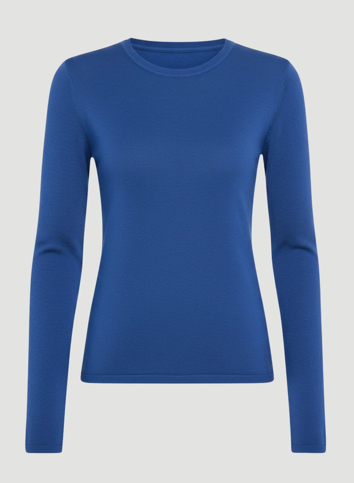 100% Machine Washable Cashmere Long Sleeve Crewneck T-Shirt - CREW L/S - Majestic Filatures North America