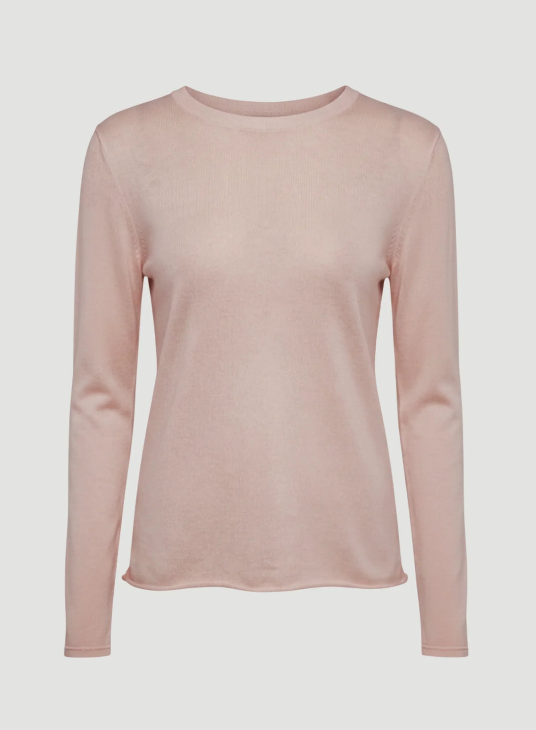 100% Machine Washable Cashmere Long Sleeve Crewneck T-Shirt - CREW L/S - Majestic Filatures North America