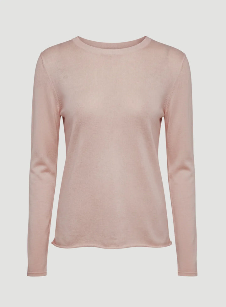 100% Machine Washable Cashmere Long Sleeve Crewneck T-Shirt - CREW L/S - Majestic Filatures North America