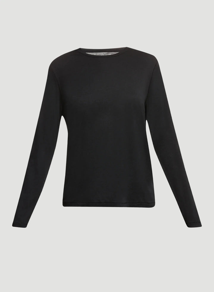 Lyocell Cotton Long Sleeve Semi Relaxed Crewneck T-Shirt - CREWNECK L/S - Majestic Filatures North America