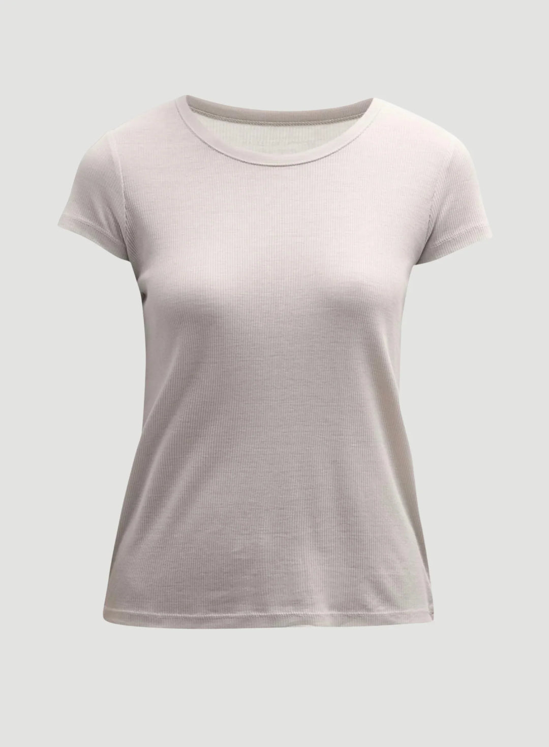 Lyocell Cotton Baby Rib Short Sleeve Crewneck T-Shirt
