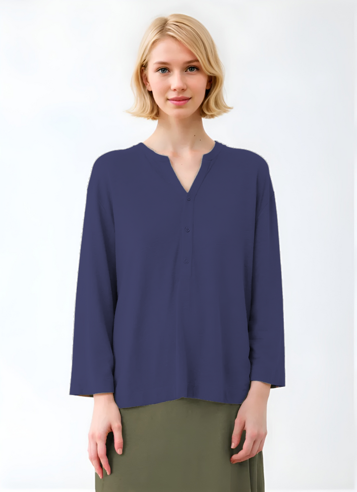 Short Sleeve Linen Shirt - Atlantic Blue