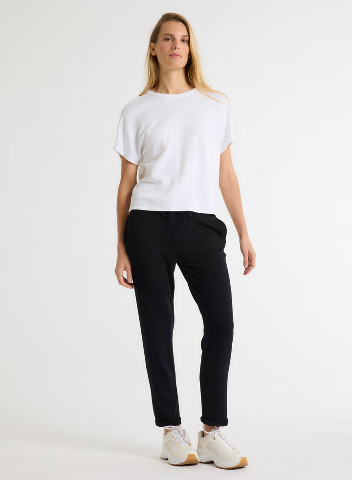 Short Sleeve Semi Relaxed Crew Neck Linen / Organic Cotton T-shirt