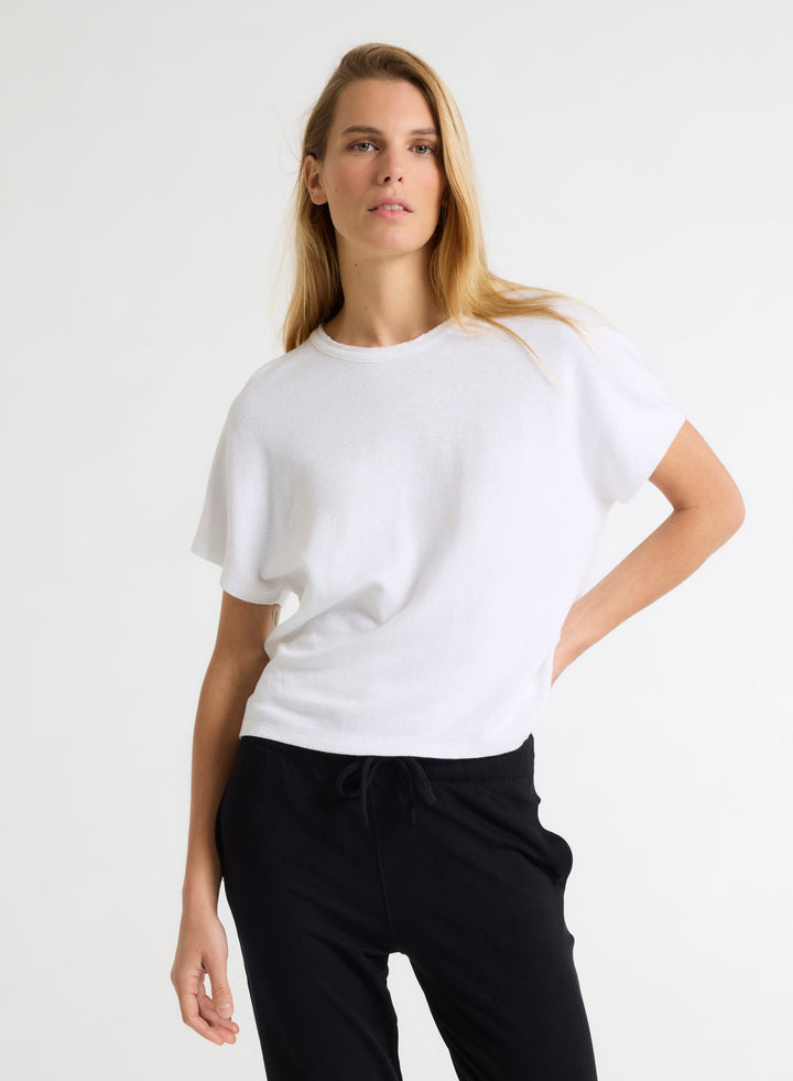 Short Sleeve Round Neck Linen / Organic Cotton T-shirt