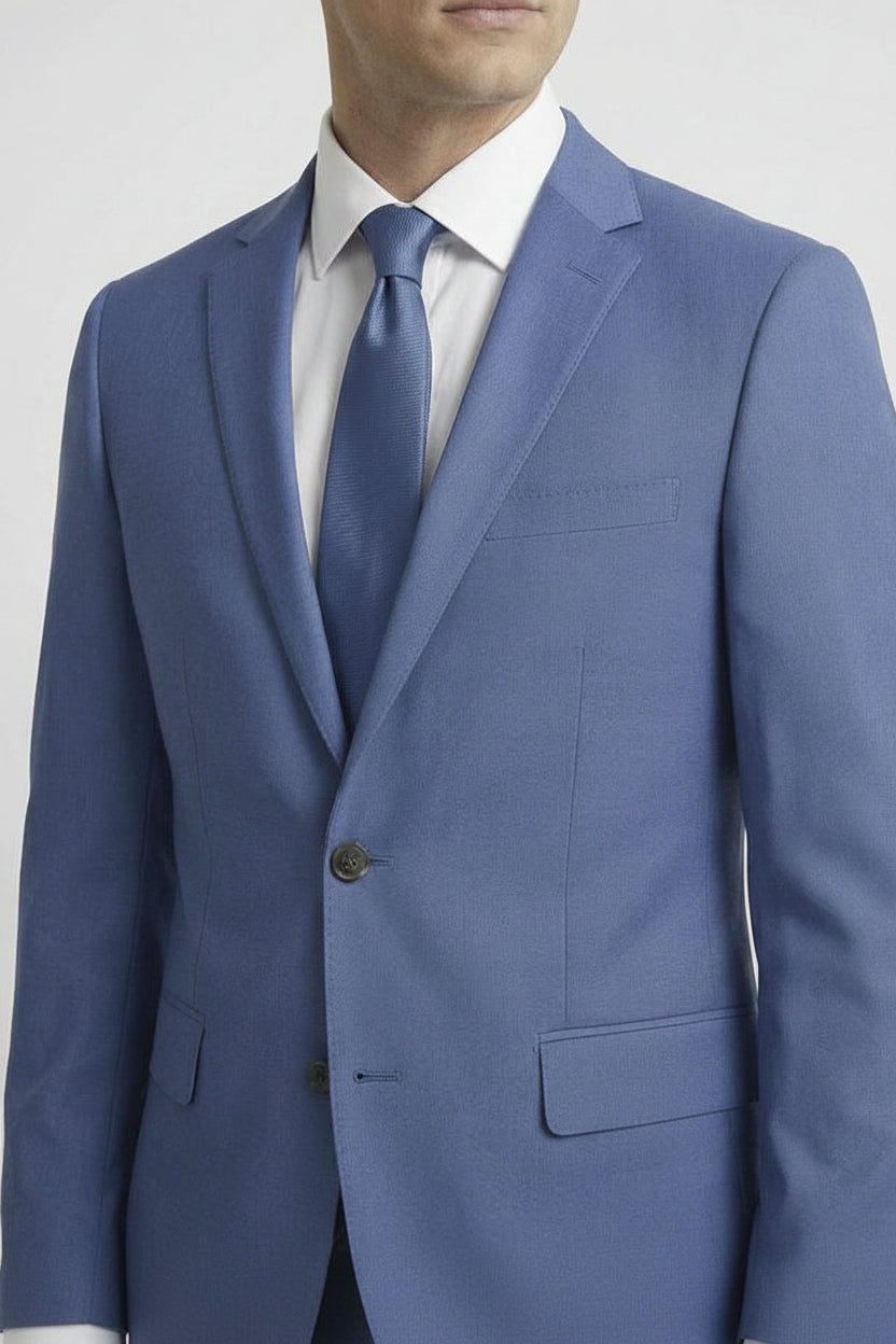 Mantoni M40901-9 sky blue wool suit detail