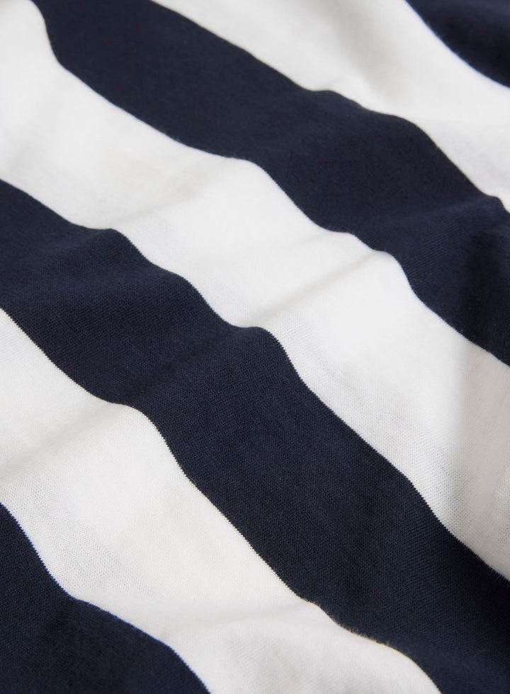 Short Sleeve Organic Cotton Stripe Shirt - Marine