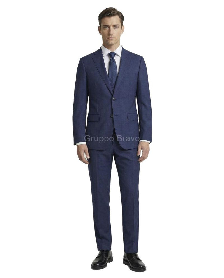 Mantoni blue birdseye wool suit, second view