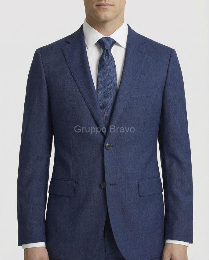 Mantoni blue birdseye wool suit, third view