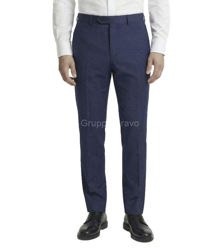 Mantoni blue birdseye wool suit, fourth view