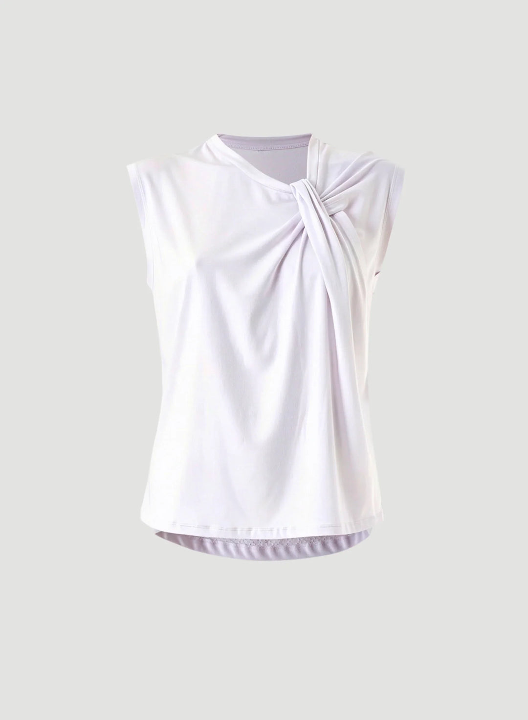 Cotton Linen Sleeveless Twist Front Top