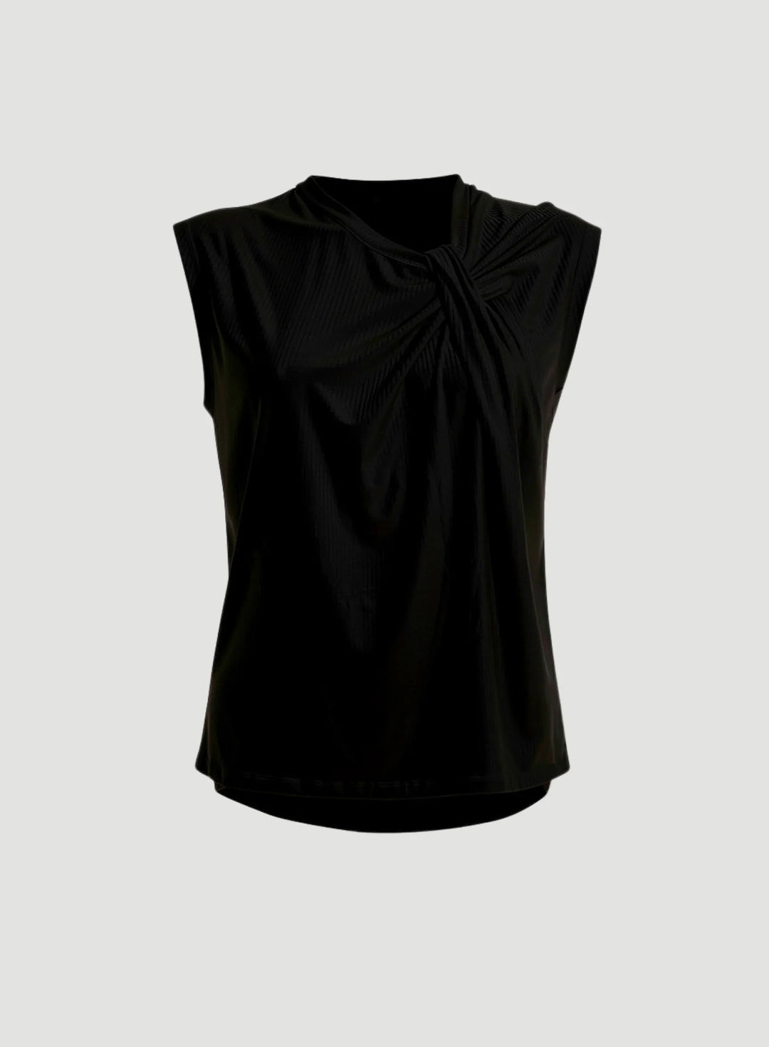 Cotton Linen Sleeveless Twist Front Top
