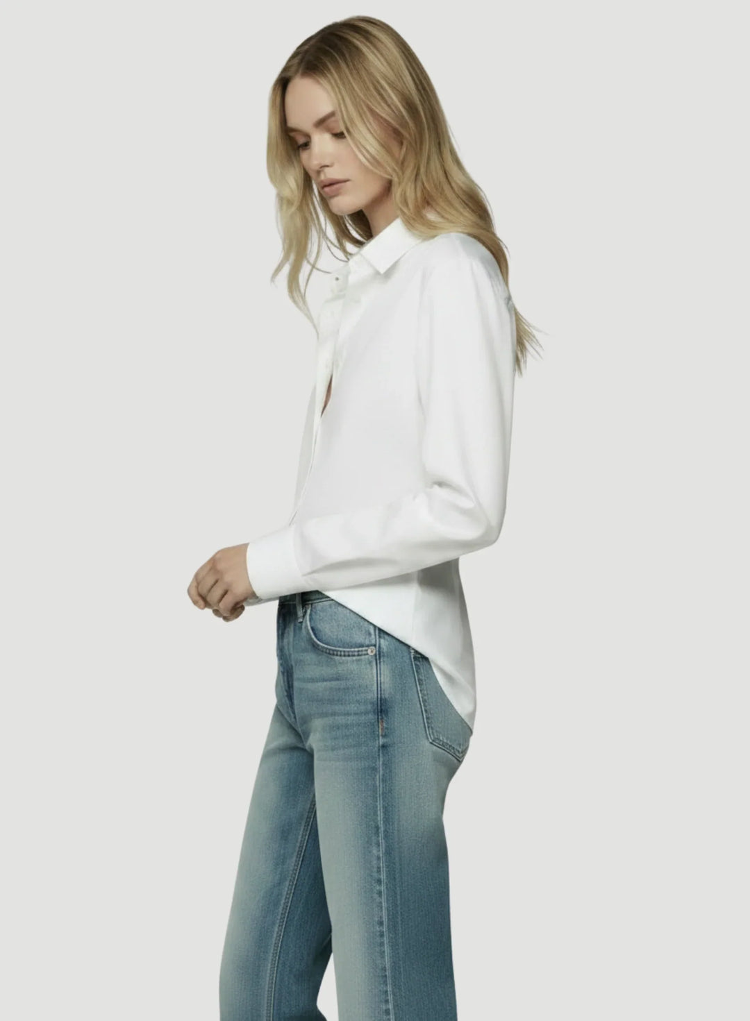 Supima Cotton Semi Relaxed Long Sleeve Shirt