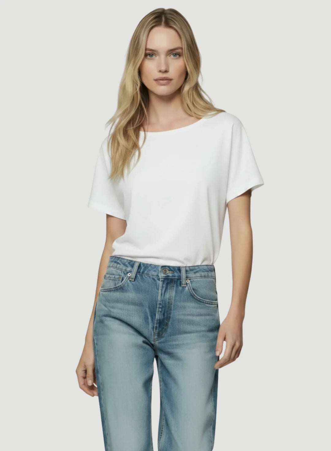 Supima Cotton Semi Relaxed Short Sleeve Crewneck T-Shirt