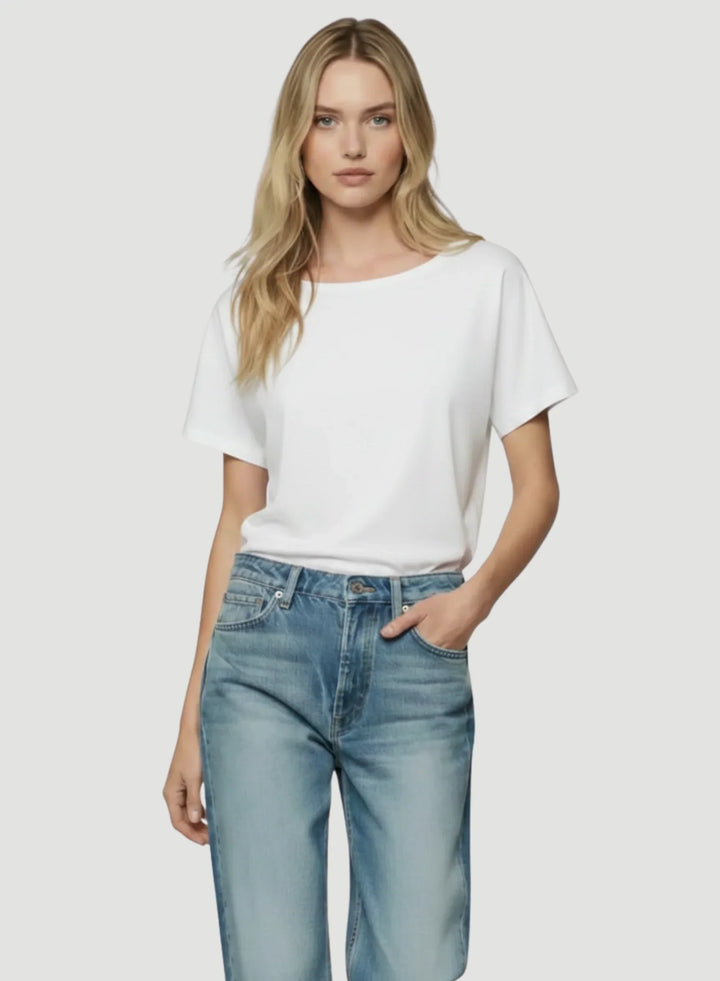 Supima Cotton Semi Relaxed Short Sleeve Crewneck T-Shirt