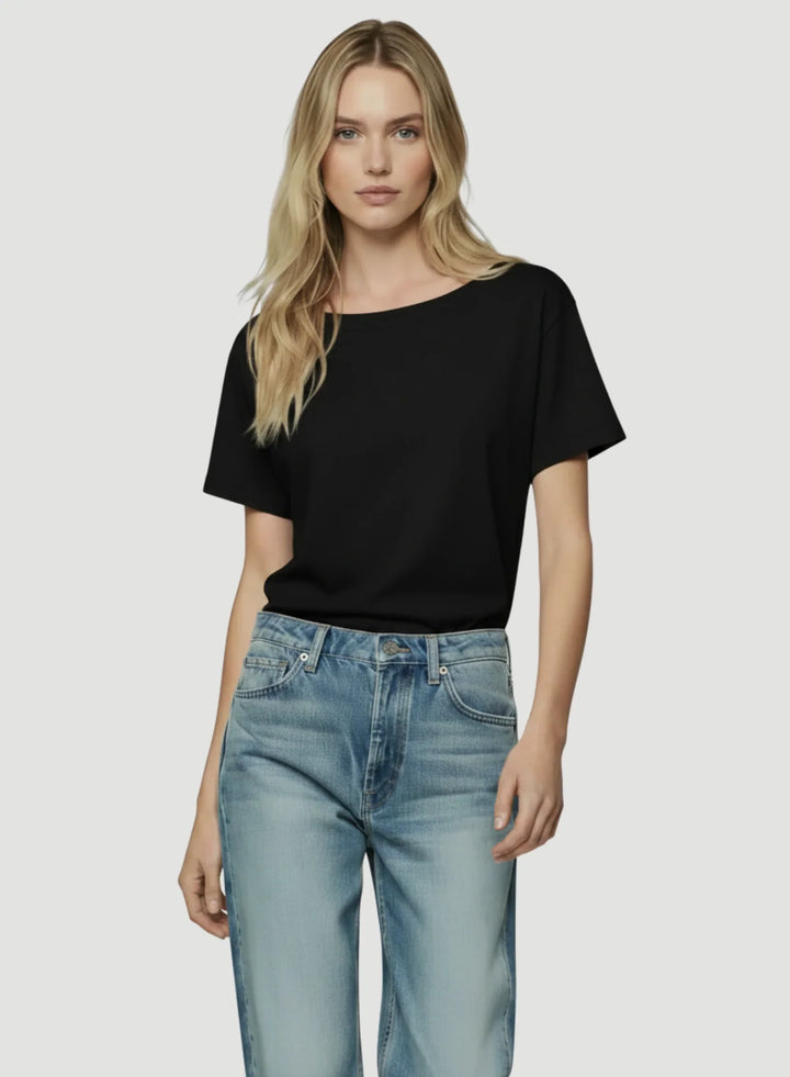Supima Cotton Semi Relaxed Short Sleeve Crewneck T-Shirt