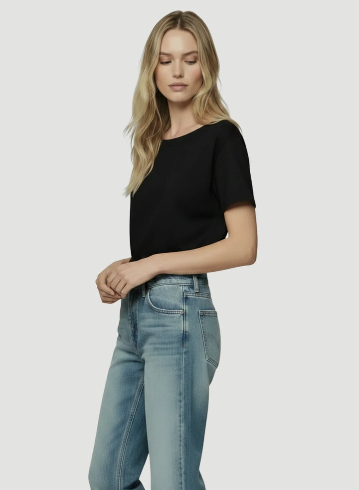 Supima Cotton Semi Relaxed Short Sleeve Crewneck T-Shirt