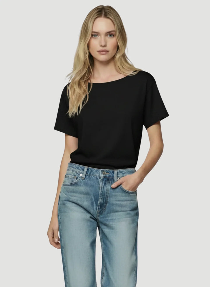 Supima Cotton Semi Relaxed Short Sleeve Crewneck T-Shirt