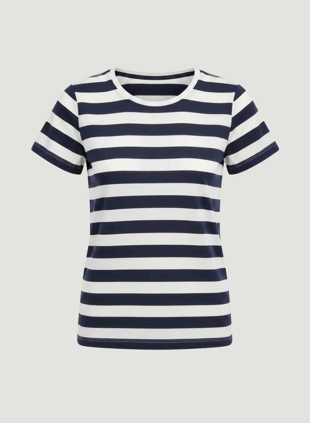 Soft Touch Short Sleeve Stripe Crewneck T-Shirt